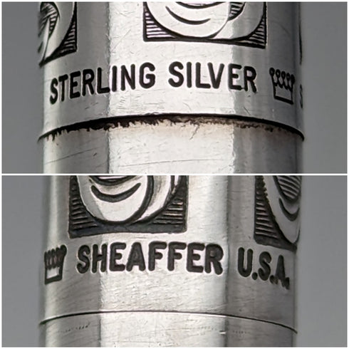 米国ヴィンテージ シェーファー 純銀製 シャープペンシル・ボールペンセット ケース入